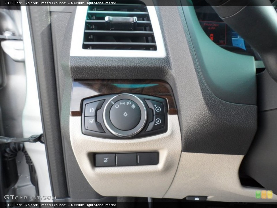 Medium Light Stone Interior Controls for the 2012 Ford Explorer Limited EcoBoost #56273258