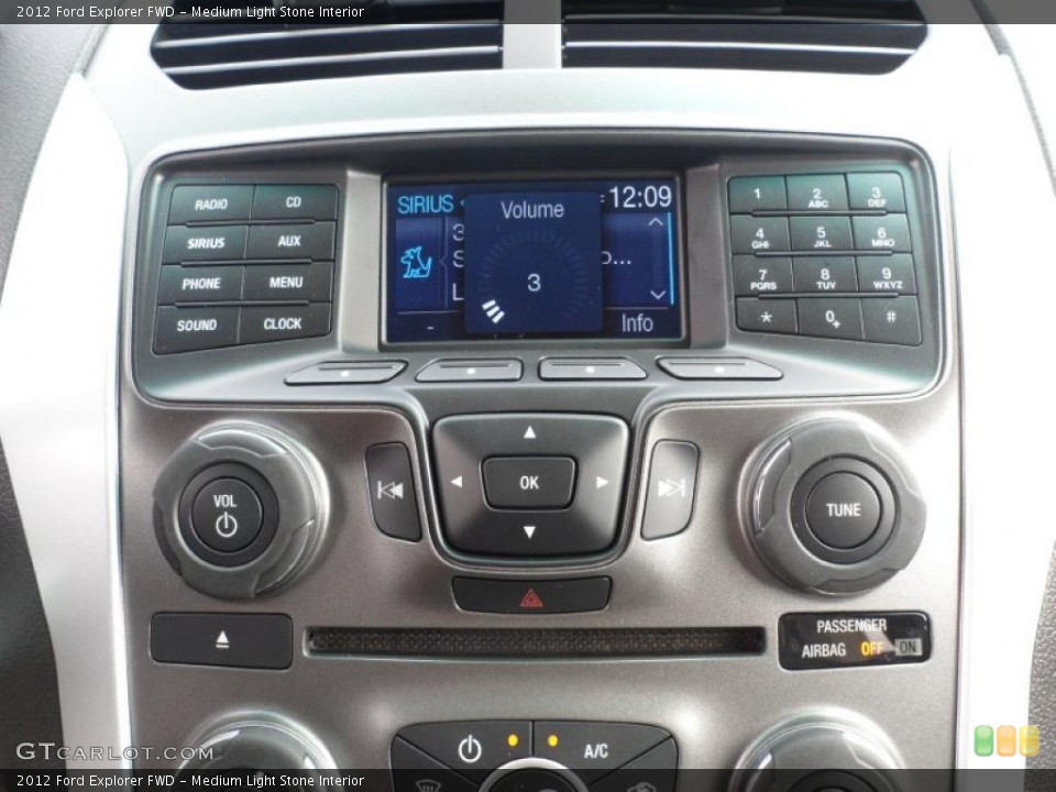 Medium Light Stone Interior Controls for the 2012 Ford Explorer FWD #56273462