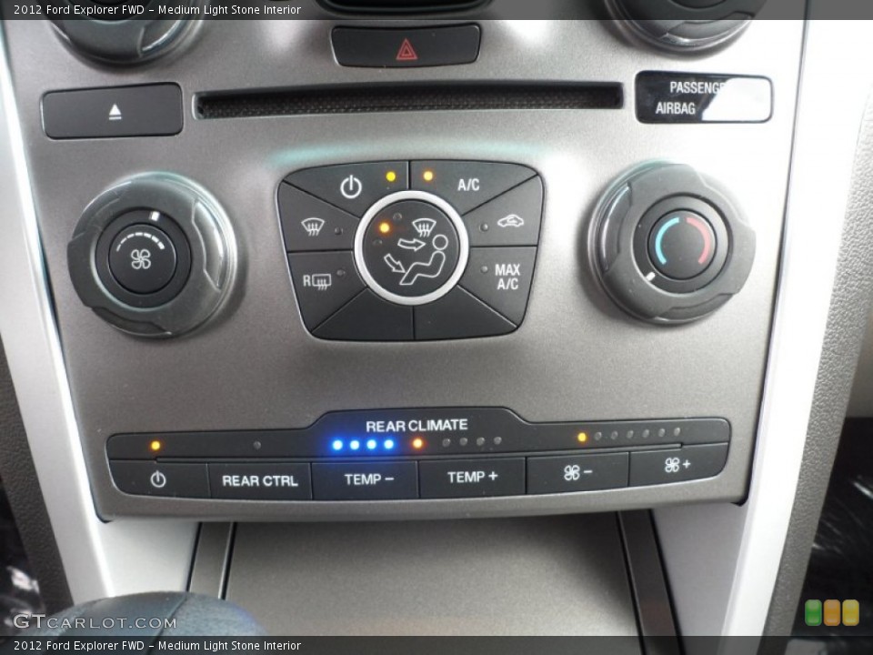 Medium Light Stone Interior Controls for the 2012 Ford Explorer FWD #56273468