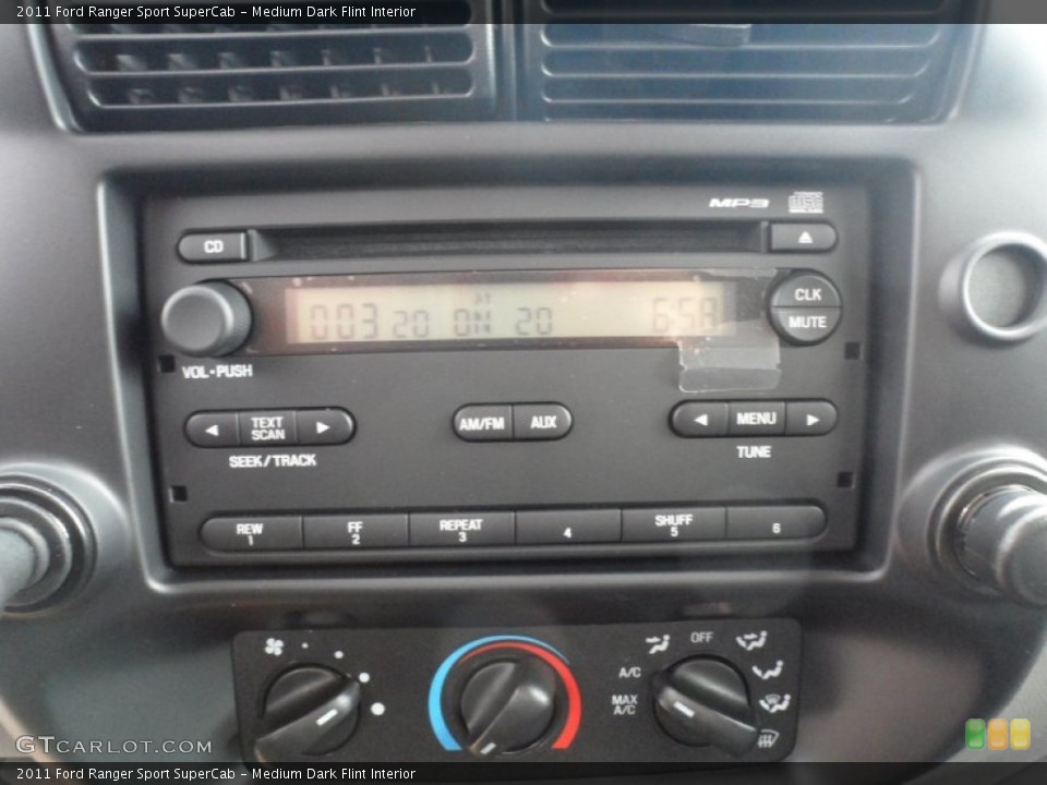 Medium Dark Flint Interior Audio System for the 2011 Ford Ranger Sport SuperCab #56273735