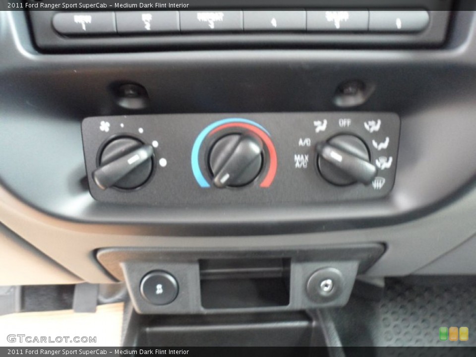 Medium Dark Flint Interior Controls for the 2011 Ford Ranger Sport SuperCab #56273738