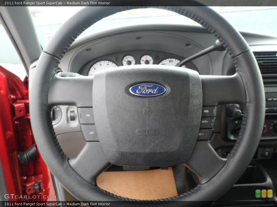Medium Dark Flint Interior Steering Wheel for the 2011 Ford Ranger Sport SuperCab #56273741