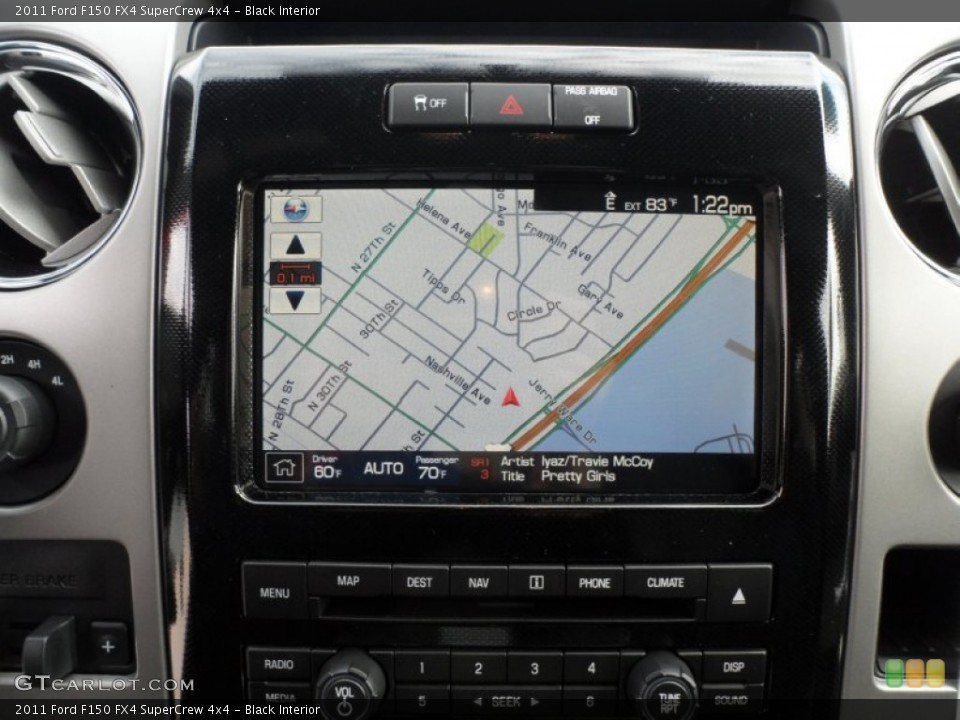 Black Interior Navigation for the 2011 Ford F150 FX4 SuperCrew 4x4 #56273843