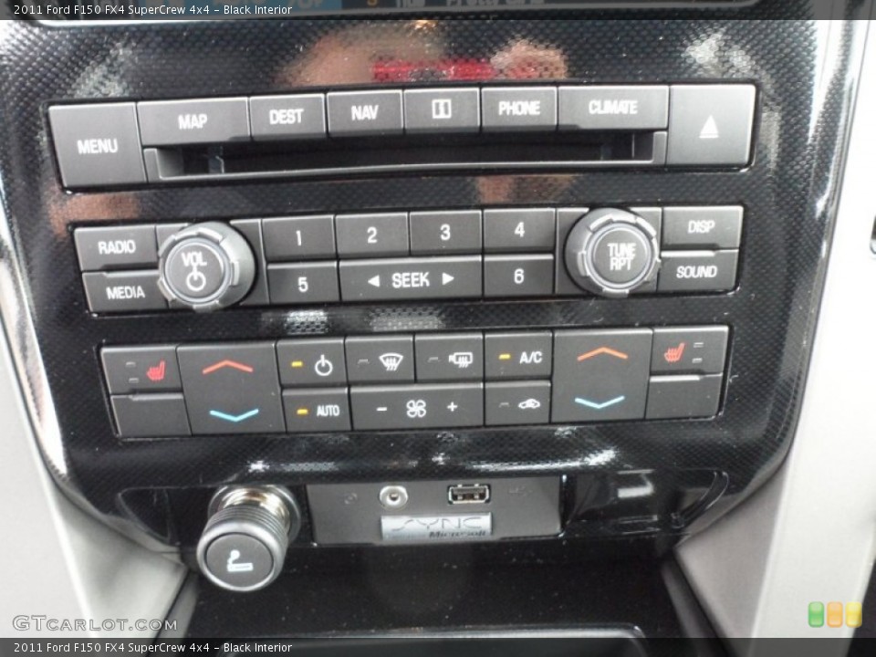 Black Interior Controls for the 2011 Ford F150 FX4 SuperCrew 4x4 #56273846