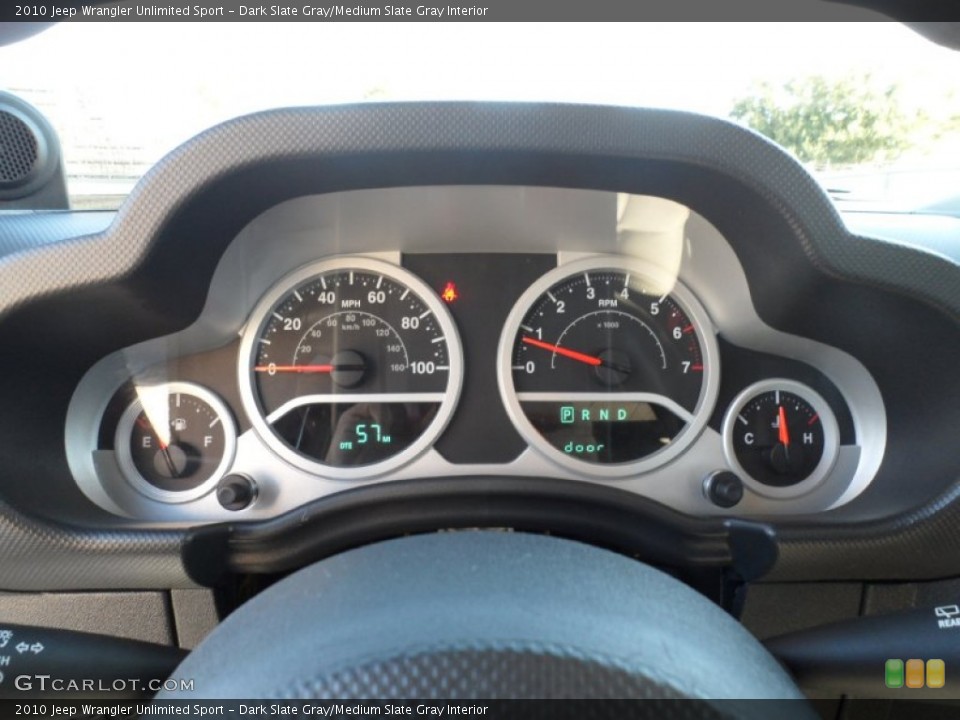Dark Slate Gray/Medium Slate Gray Interior Gauges for the 2010 Jeep Wrangler Unlimited Sport #56278668