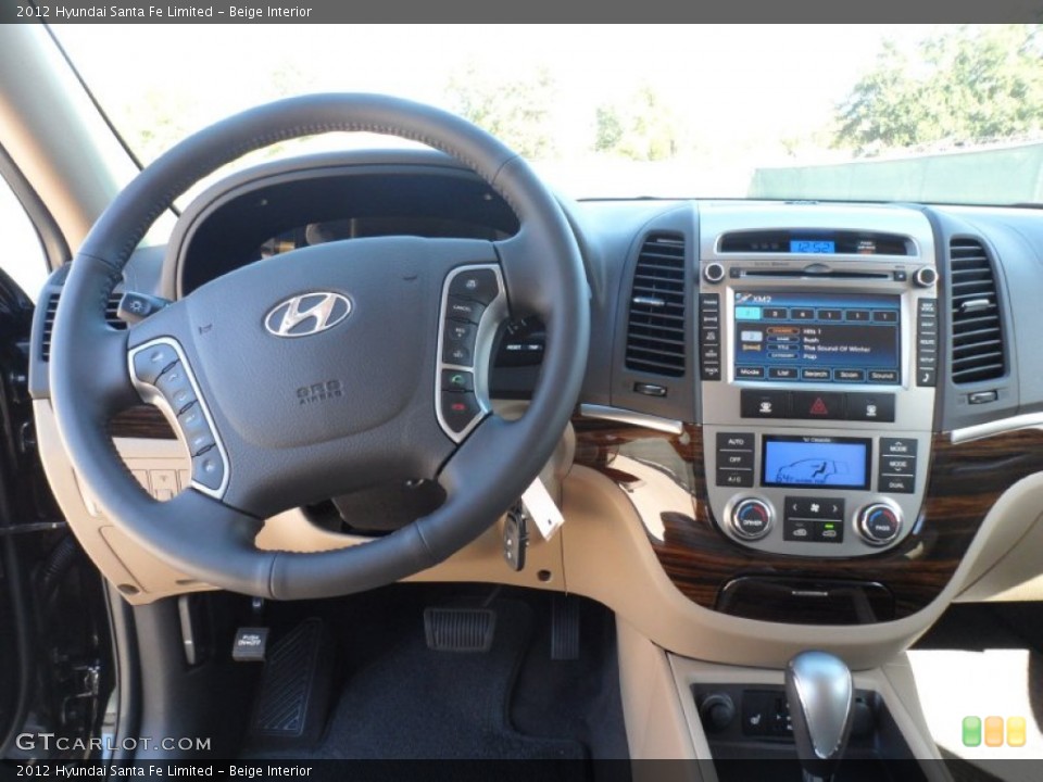 Beige Interior Dashboard for the 2012 Hyundai Santa Fe Limited #56281383