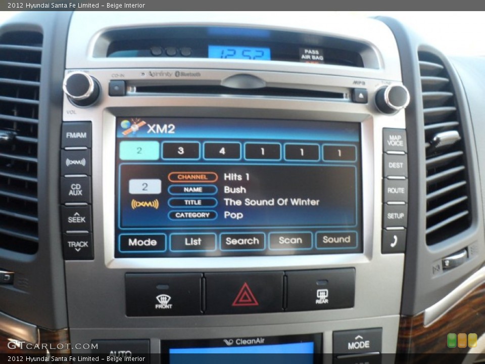Beige Interior Controls for the 2012 Hyundai Santa Fe Limited #56281398