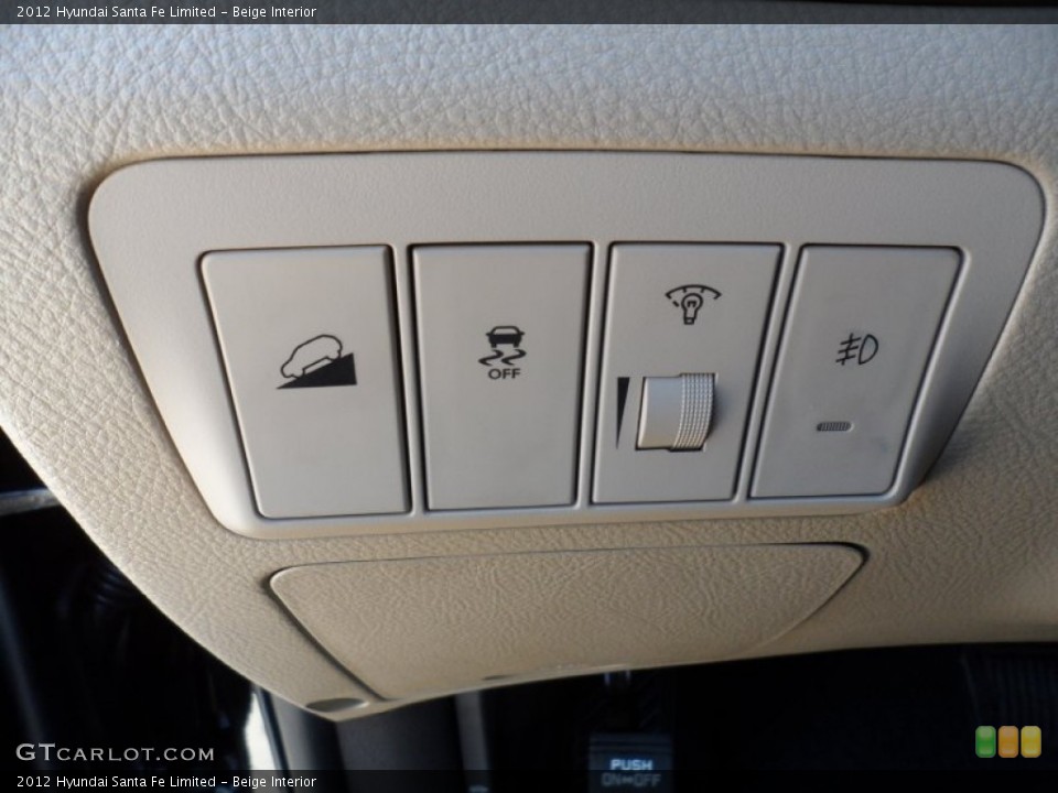 Beige Interior Controls for the 2012 Hyundai Santa Fe Limited #56281453