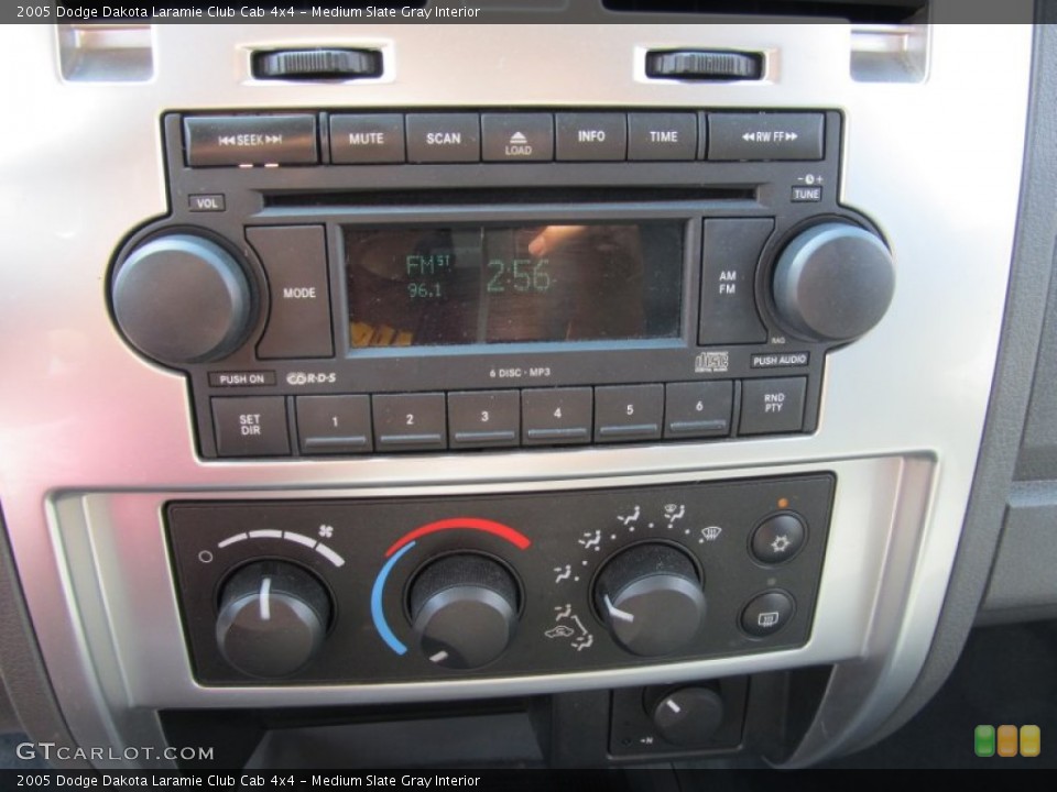 Medium Slate Gray Interior Audio System for the 2005 Dodge Dakota Laramie Club Cab 4x4 #56288079