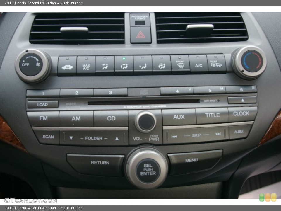 Black Interior Controls for the 2011 Honda Accord EX Sedan #56289273