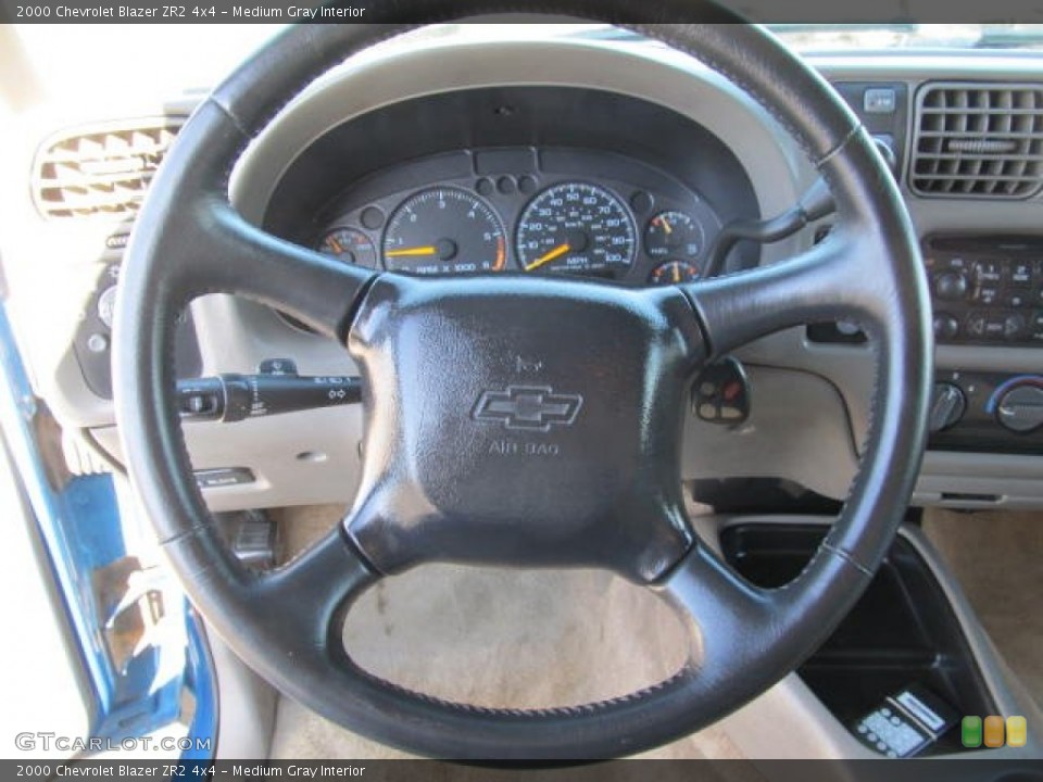 Medium Gray Interior Steering Wheel for the 2000 Chevrolet Blazer ZR2 4x4 #56296116