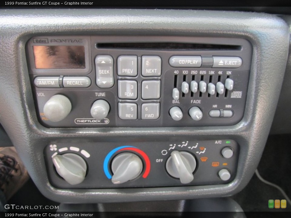 Graphite Interior Controls for the 1999 Pontiac Sunfire GT Coupe #56296782