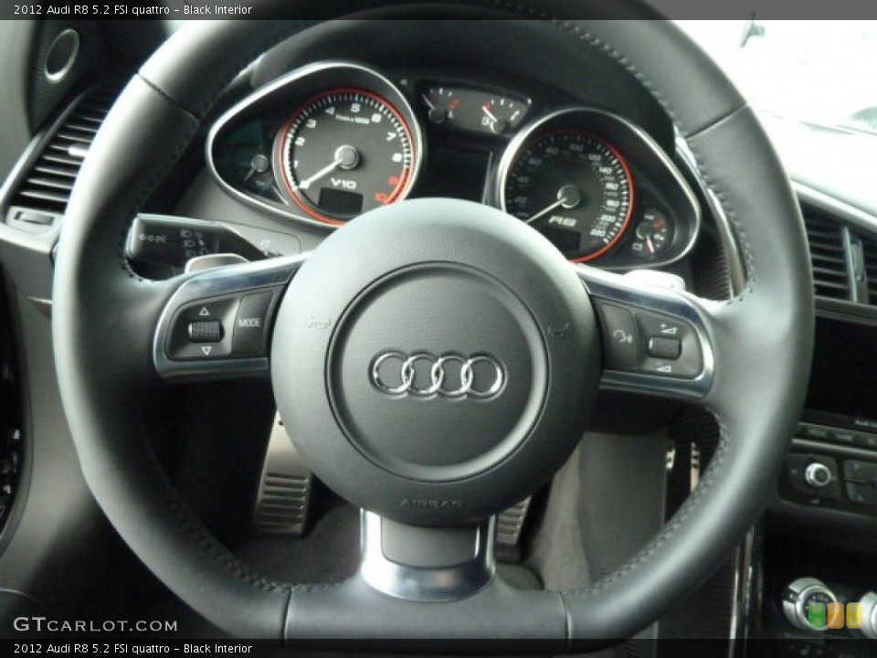 Black Interior Steering Wheel for the 2012 Audi R8 5.2 FSI quattro #56298039