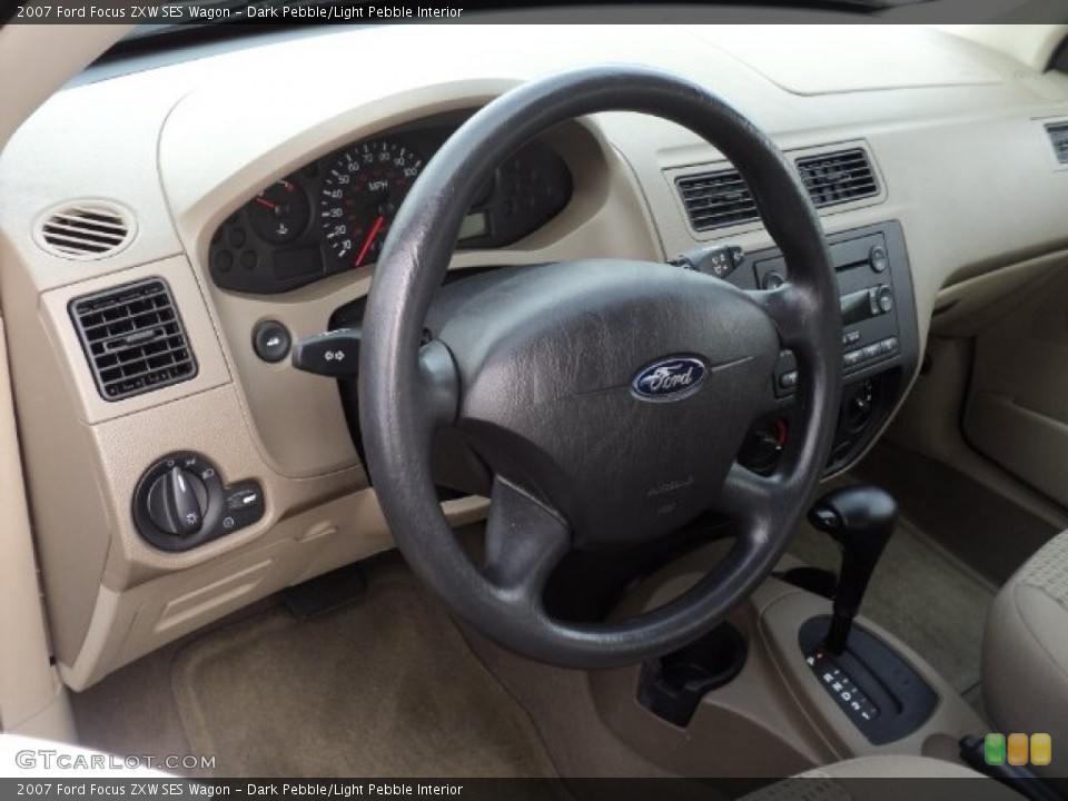Dark Pebble/Light Pebble Interior Steering Wheel for the 2007 Ford Focus ZXW SES Wagon #56298453