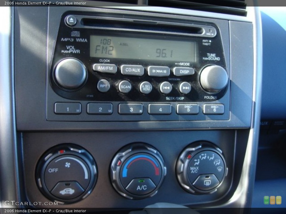 Gray/Blue Interior Controls for the 2006 Honda Element EX-P #56299092