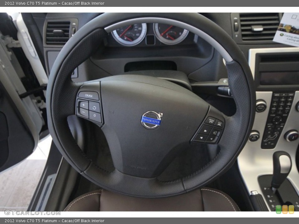 Cacao/Off Black Interior Steering Wheel for the 2012 Volvo C70 T5 Platinum #56299408