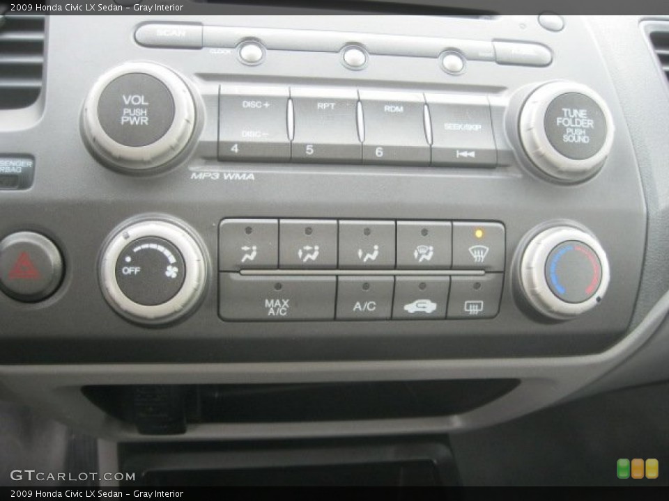 Gray Interior Controls for the 2009 Honda Civic LX Sedan #56305779