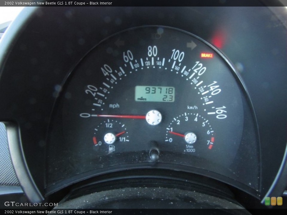 Black Interior Gauges for the 2002 Volkswagen New Beetle GLS 1.8T Coupe #56306649