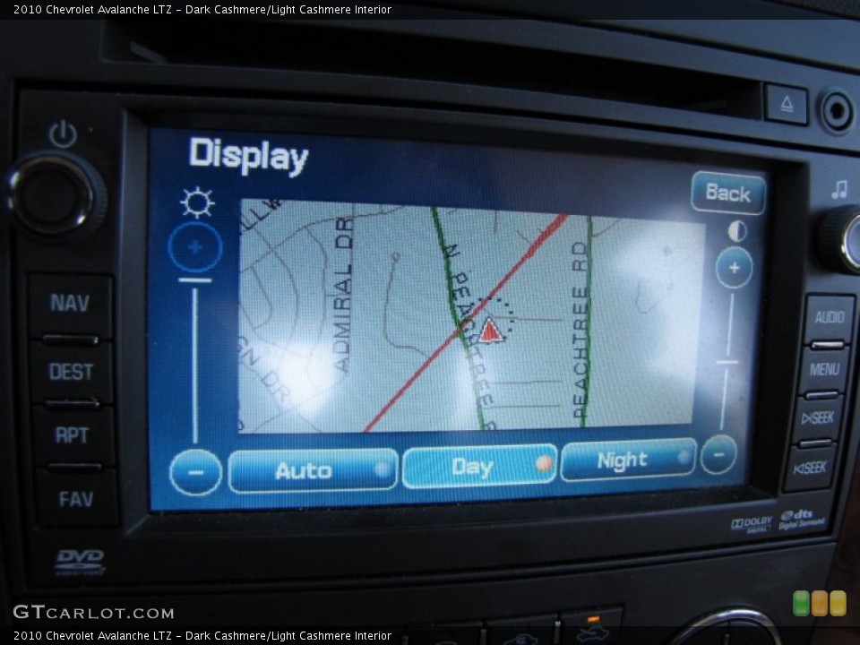 Dark Cashmere/Light Cashmere Interior Navigation for the 2010 Chevrolet Avalanche LTZ #56307477