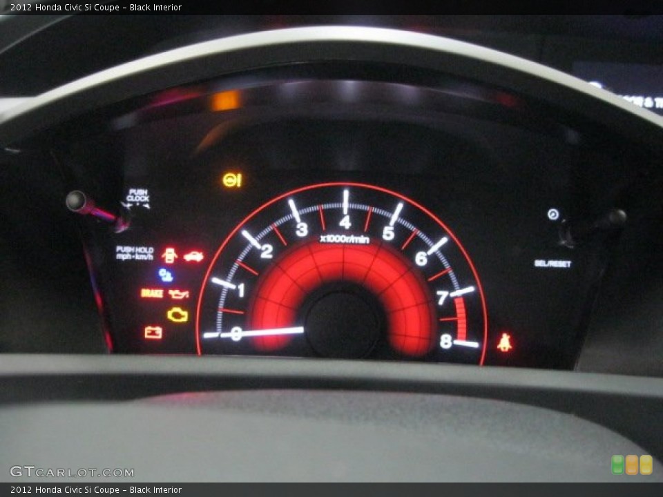 Black Interior Gauges for the 2012 Honda Civic Si Coupe #56308525