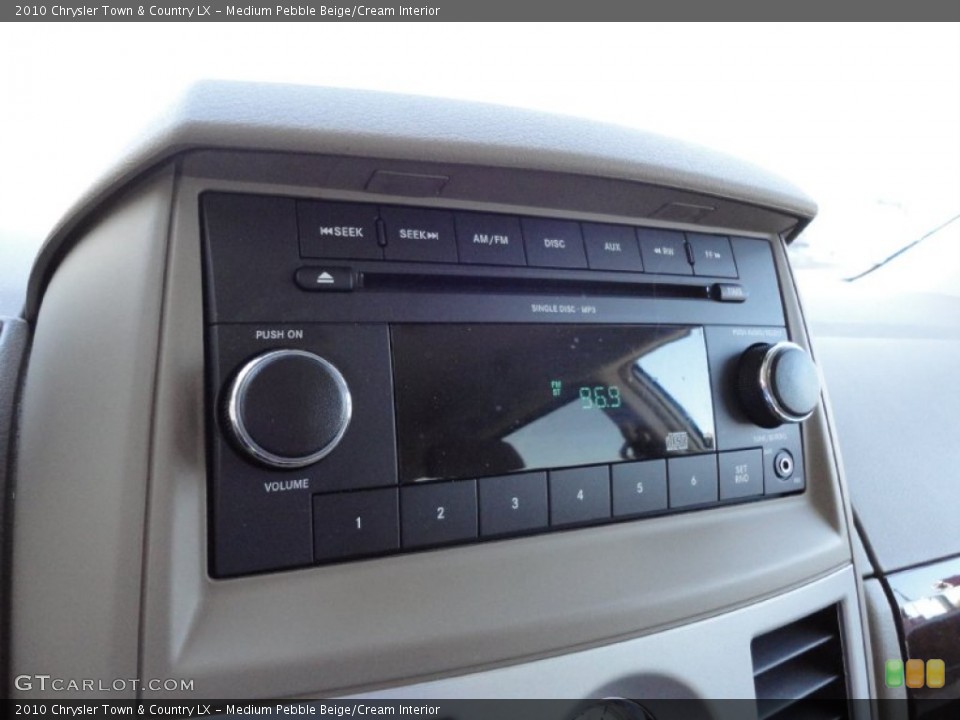 Medium Pebble Beige/Cream Interior Audio System for the 2010 Chrysler Town & Country LX #56308548