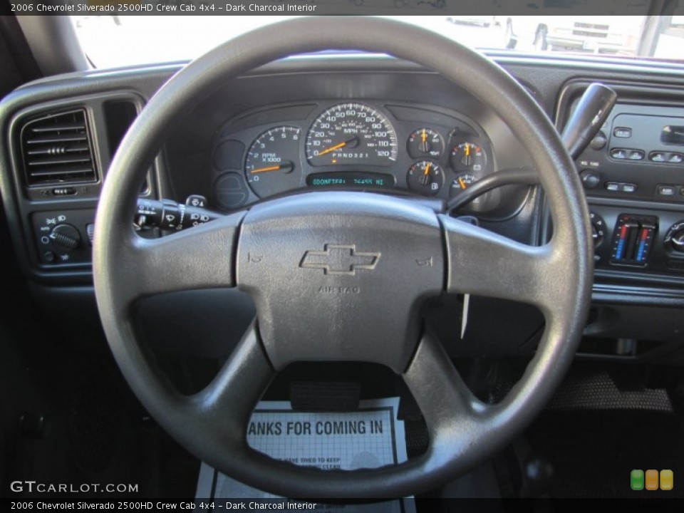 Dark Charcoal Interior Steering Wheel for the 2006 Chevrolet Silverado 2500HD Crew Cab 4x4 #56313501