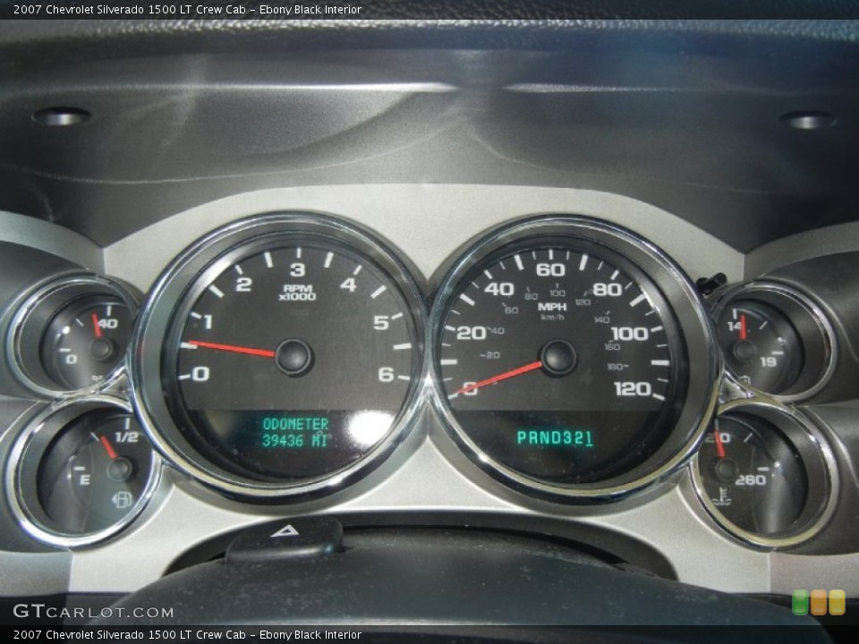 Ebony Black Interior Gauges for the 2007 Chevrolet Silverado 1500 LT Crew Cab #56313578