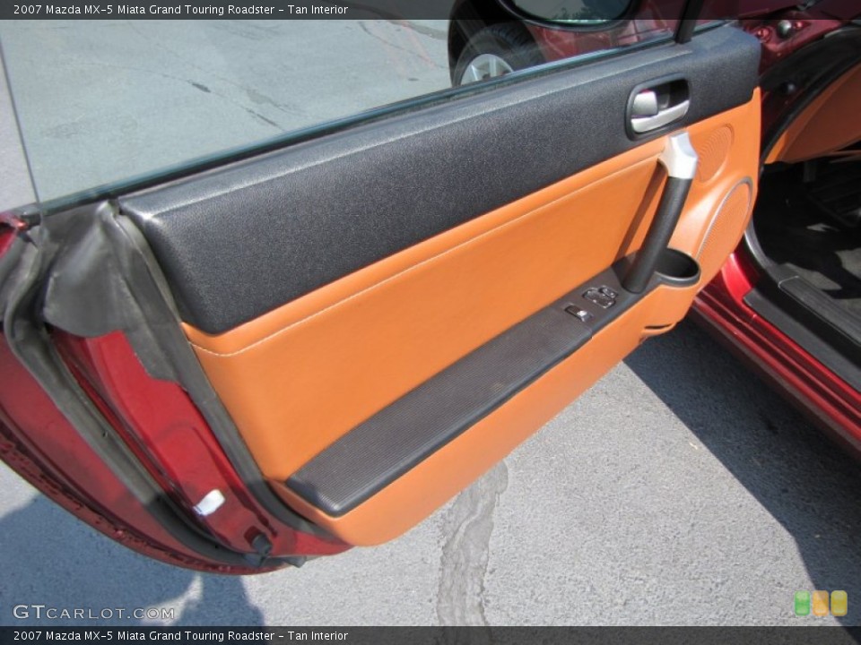 Tan Interior Door Panel for the 2007 Mazda MX-5 Miata Grand Touring Roadster #56313735