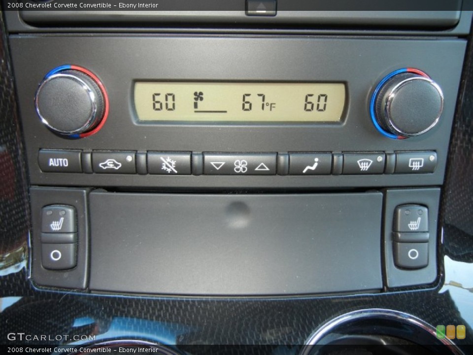 Ebony Interior Controls for the 2008 Chevrolet Corvette Convertible #56313944