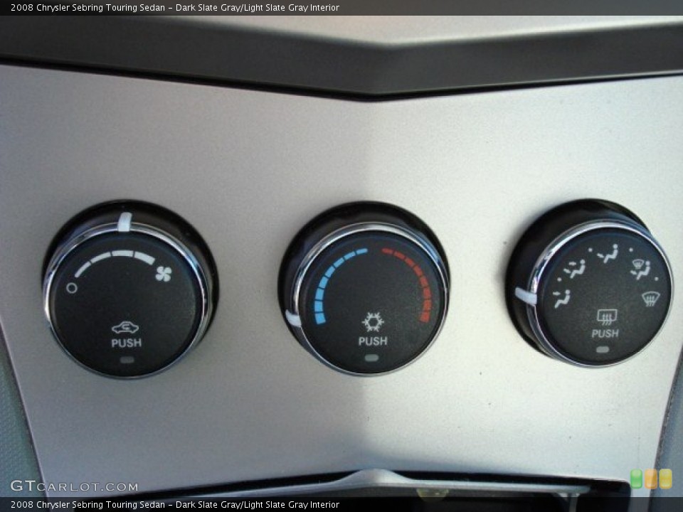 Dark Slate Gray/Light Slate Gray Interior Controls for the 2008 Chrysler Sebring Touring Sedan #56315415