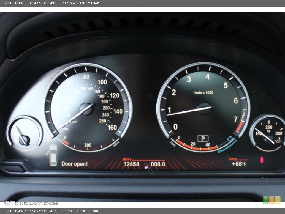 Black Interior Gauges for the 2011 BMW 5 Series 550i Gran Turismo #56318370