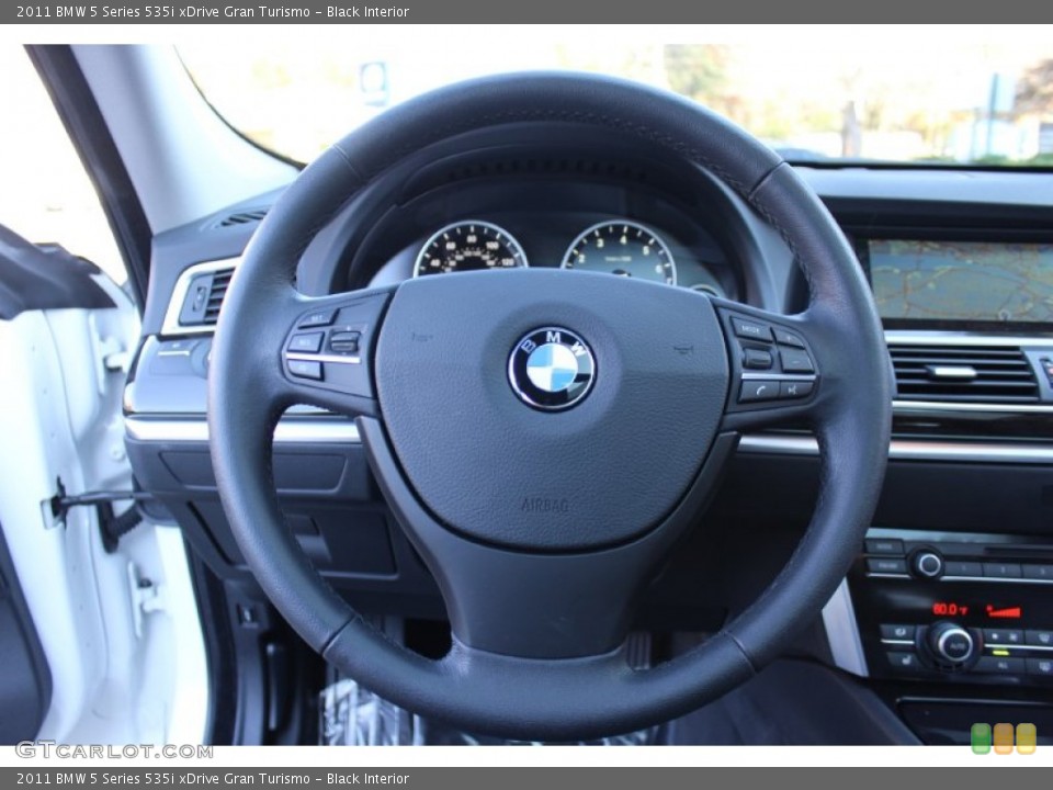 Black Interior Steering Wheel for the 2011 BMW 5 Series 535i xDrive Gran Turismo #56318932