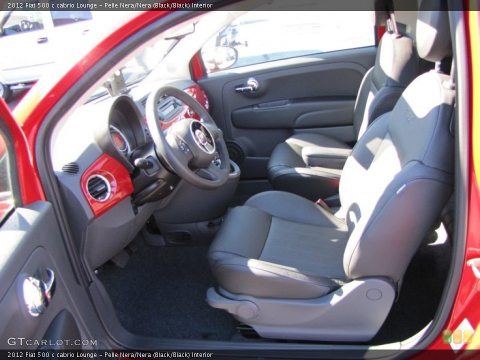 Pelle Nera/Nera (Black/Black) Interior Photo for the 2012 Fiat 500 c cabrio Lounge #56319429