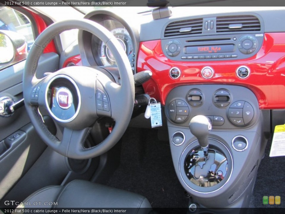 Pelle Nera/Nera (Black/Black) Interior Dashboard for the 2012 Fiat 500 c cabrio Lounge #56319471
