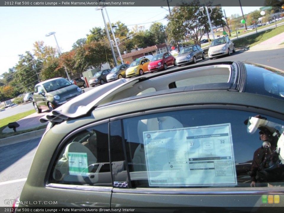 Pelle Marrone/Avorio (Brown/Ivory) Interior Sunroof for the 2012 Fiat 500 c cabrio Lounge #56319621