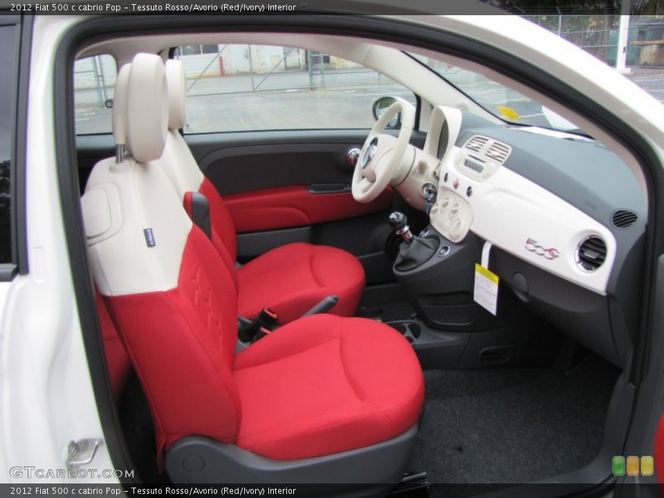 Tessuto Rosso/Avorio (Red/Ivory) Interior Photo for the 2012 Fiat 500 c cabrio Pop #56319846