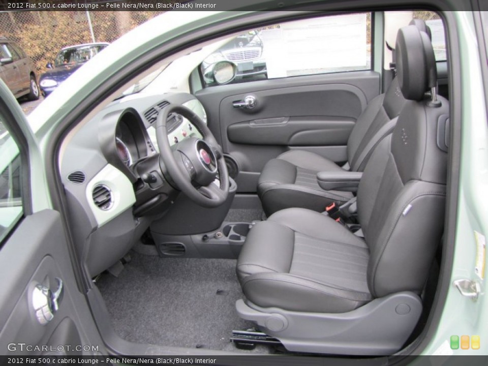 Pelle Nera/Nera (Black/Black) Interior Photo for the 2012 Fiat 500 c cabrio Lounge #56319948