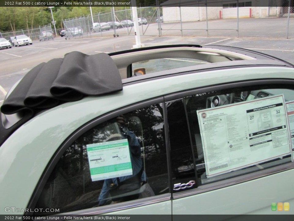 Pelle Nera/Nera (Black/Black) Interior Sunroof for the 2012 Fiat 500 c cabrio Lounge #56319984