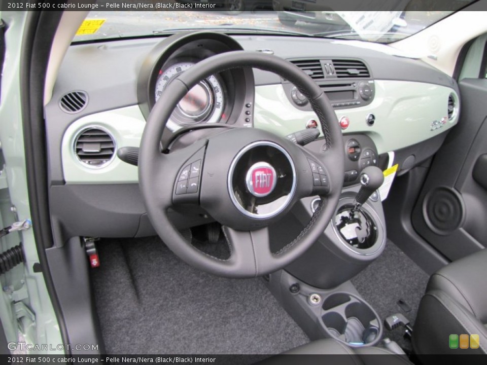 Pelle Nera/Nera (Black/Black) Interior Dashboard for the 2012 Fiat 500 c cabrio Lounge #56320002