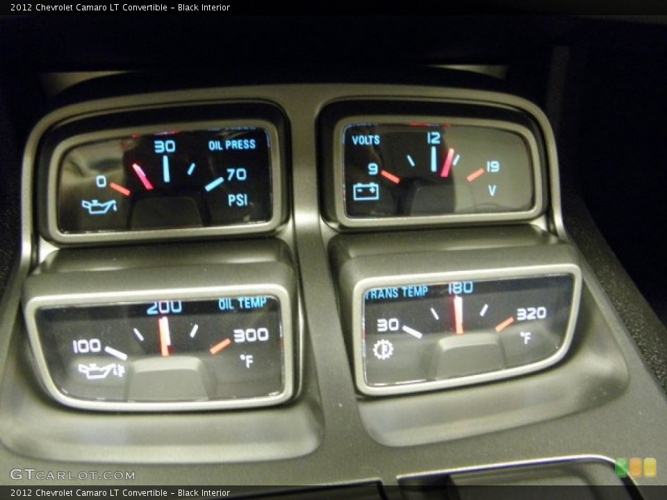 Black Interior Gauges for the 2012 Chevrolet Camaro LT Convertible #56320063