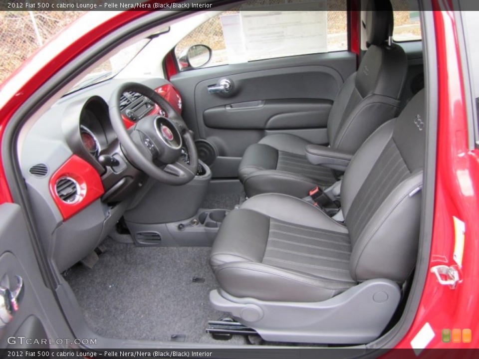 Pelle Nera/Nera (Black/Black) Interior Photo for the 2012 Fiat 500 c cabrio Lounge #56320311