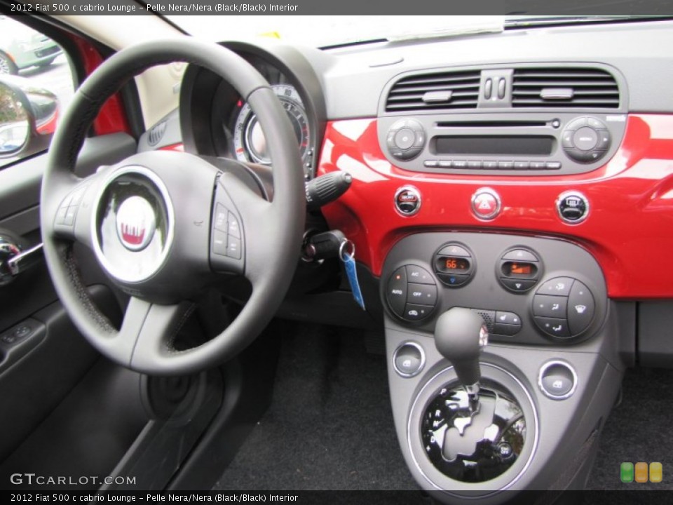Pelle Nera/Nera (Black/Black) Interior Dashboard for the 2012 Fiat 500 c cabrio Lounge #56320359