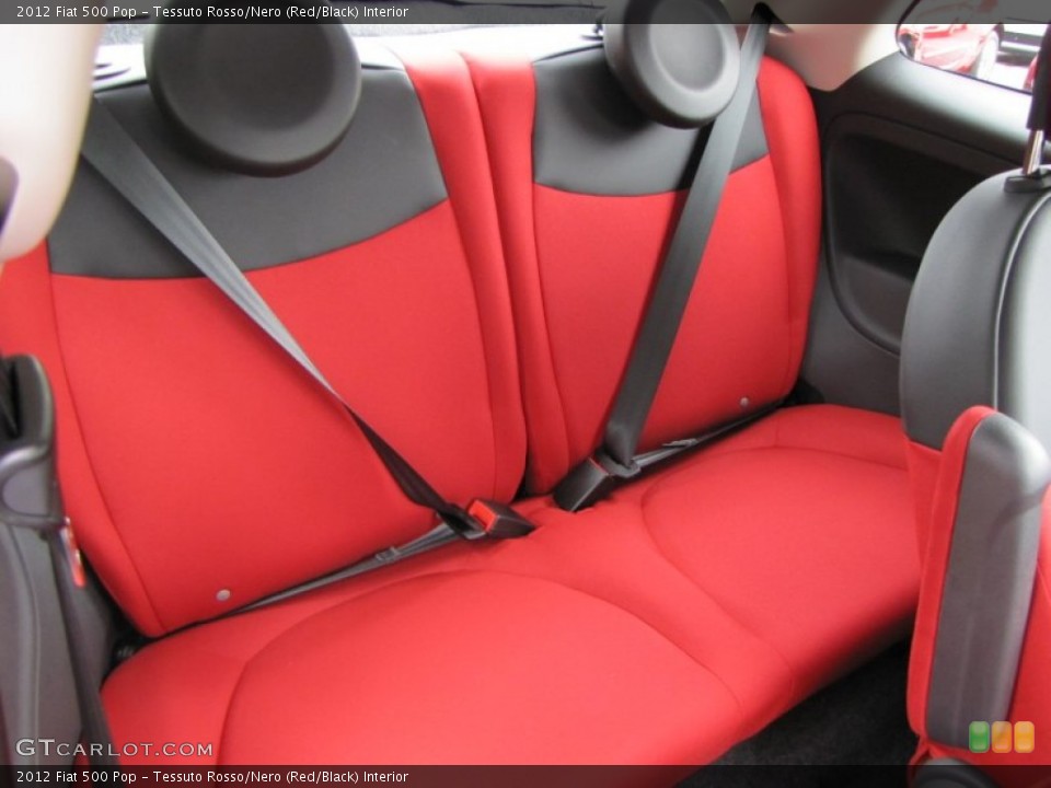 Tessuto Rosso/Nero (Red/Black) Interior Photo for the 2012 Fiat 500 Pop #56320572