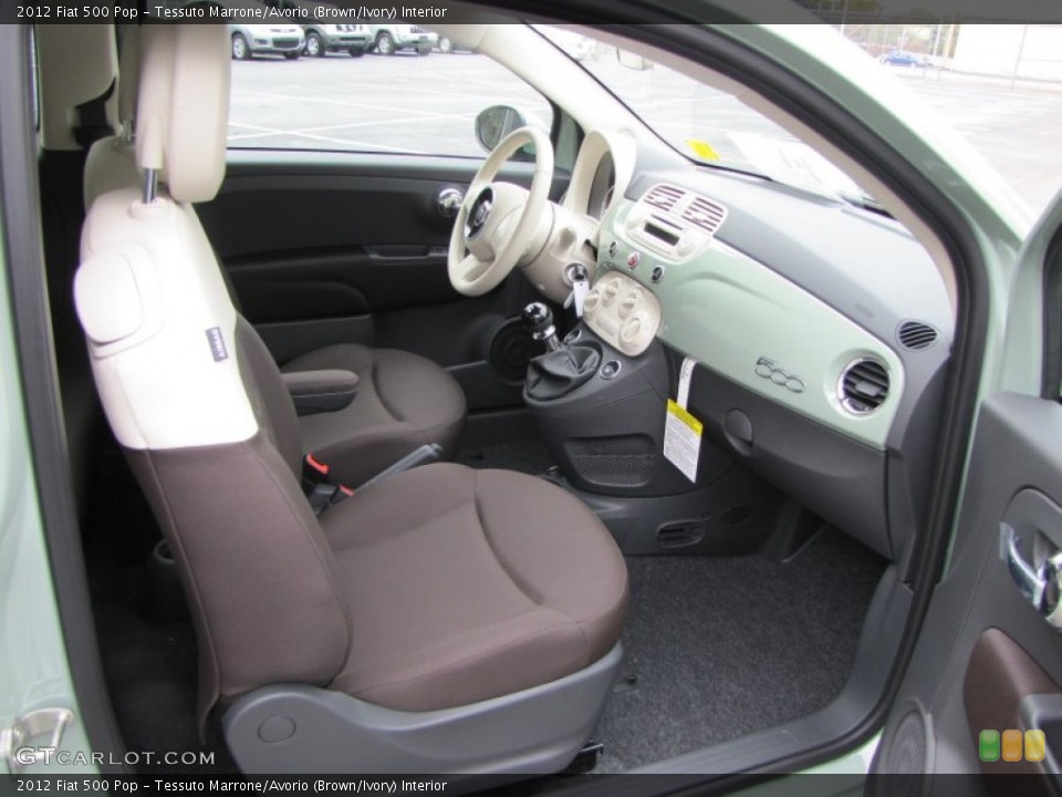 Tessuto Marrone/Avorio (Brown/Ivory) Interior Photo for the 2012 Fiat 500 Pop #56320690