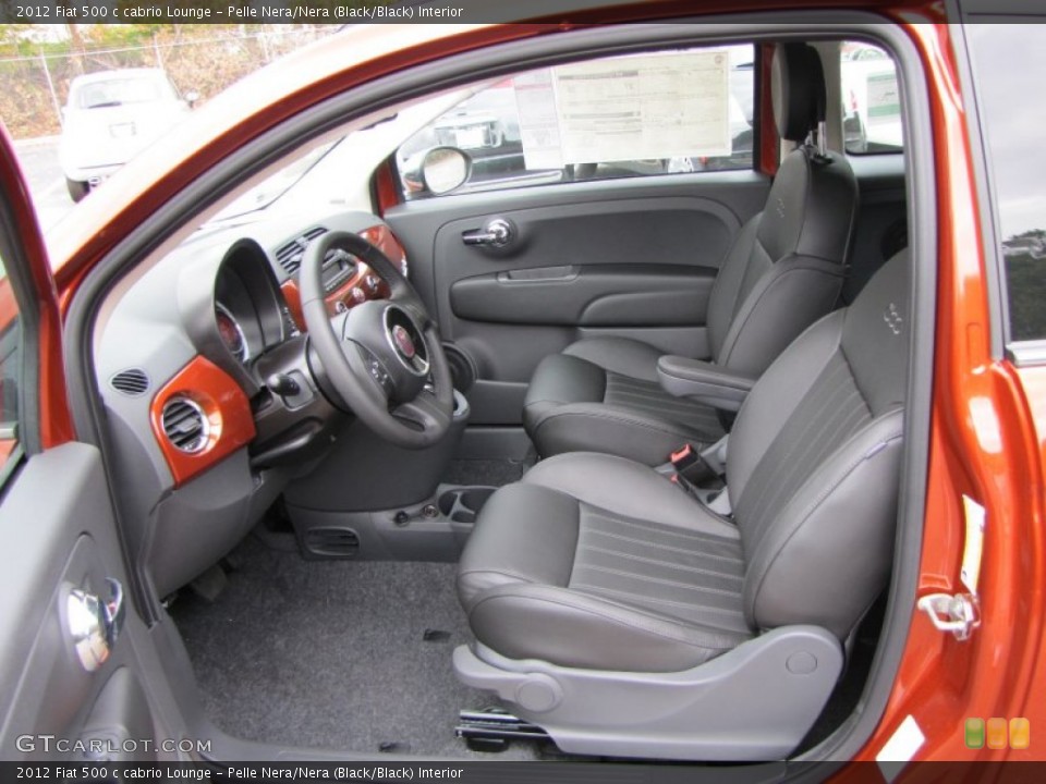 Pelle Nera/Nera (Black/Black) Interior Photo for the 2012 Fiat 500 c cabrio Lounge #56320903