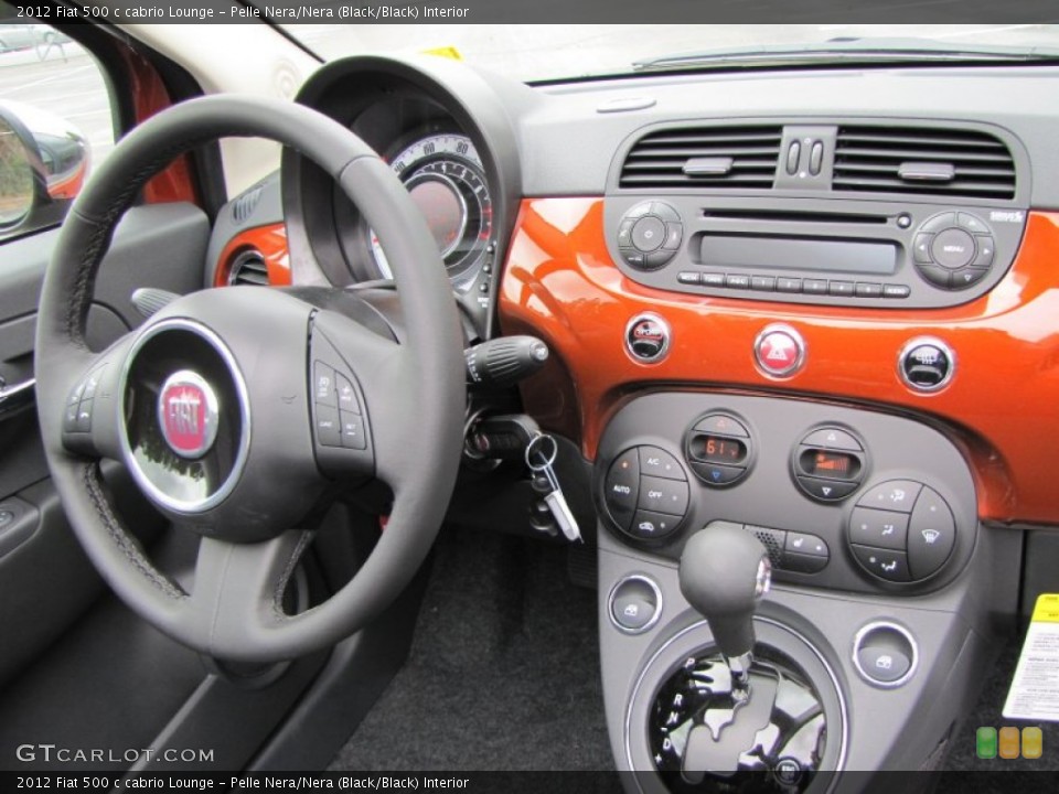 Pelle Nera/Nera (Black/Black) Interior Dashboard for the 2012 Fiat 500 c cabrio Lounge #56320939