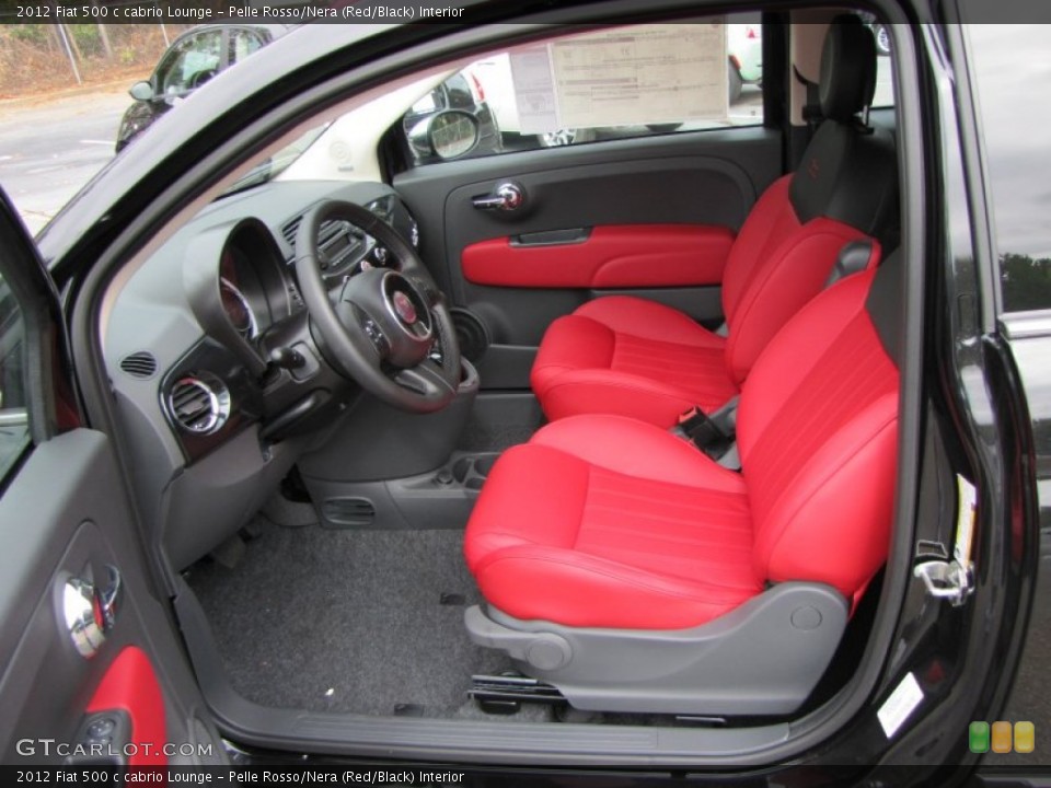 Pelle Rosso/Nera (Red/Black) Interior Photo for the 2012 Fiat 500 c cabrio Lounge #56321038
