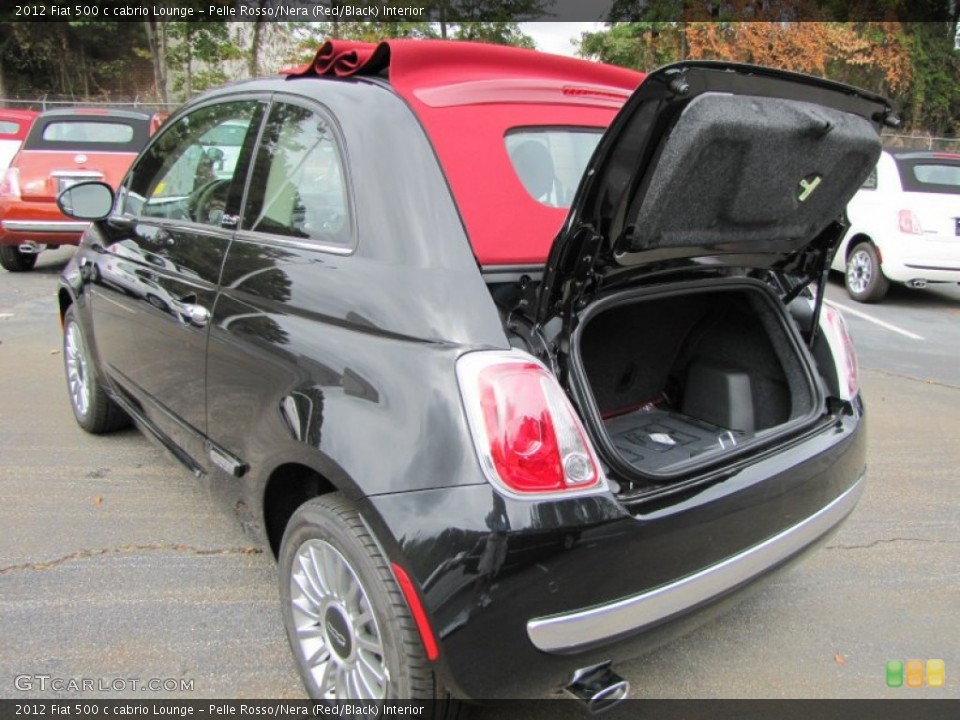 Pelle Rosso/Nera (Red/Black) Interior Trunk for the 2012 Fiat 500 c cabrio Lounge #56321047