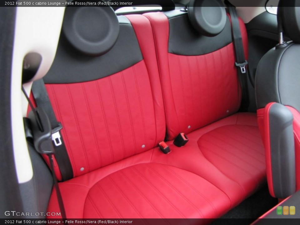 Pelle Rosso/Nera (Red/Black) Interior Photo for the 2012 Fiat 500 c cabrio Lounge #56321056