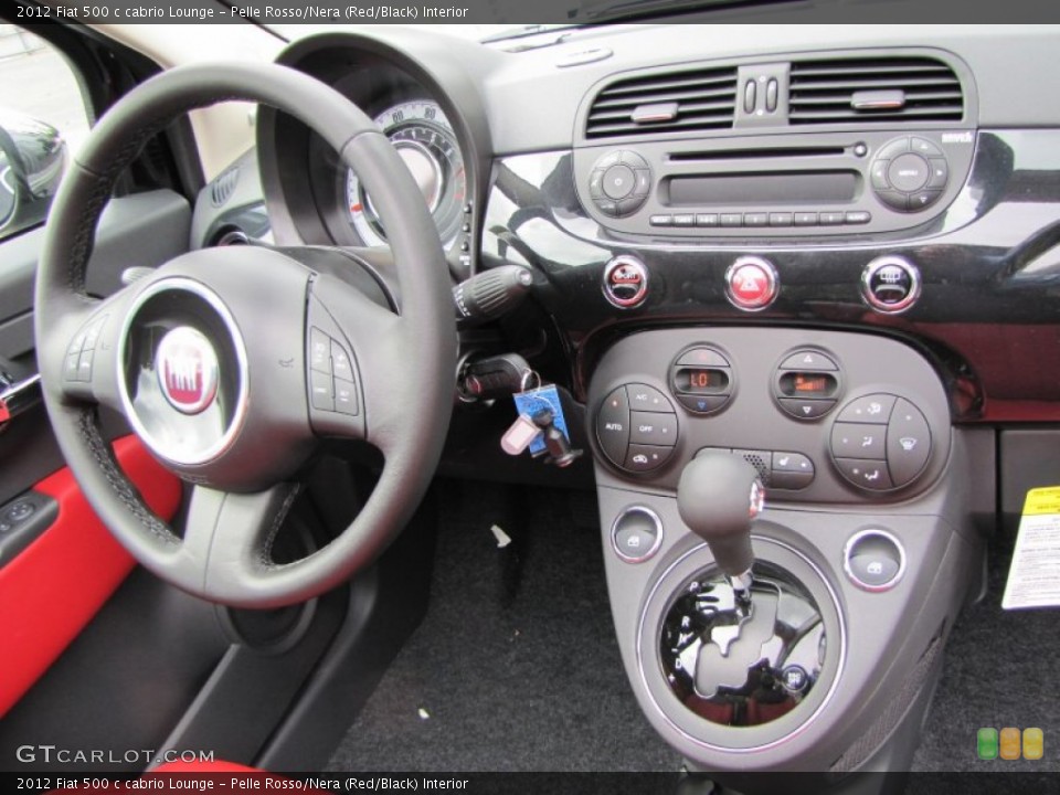 Pelle Rosso/Nera (Red/Black) Interior Dashboard for the 2012 Fiat 500 c cabrio Lounge #56321077